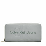 Velika ženska denarnica Calvin Klein Jeans Sculpted Zip Around Mono K60K607634 Siva