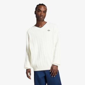 Pulover adidas Cable Knit Crewneck Sweatshirt Cloud White S