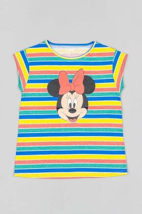 Otroška bombažna kratka majica zippy x Disney - pisana. Otroška kratka majica iz kolekcije zippy. Model izdelan iz vzorčaste pletenine.