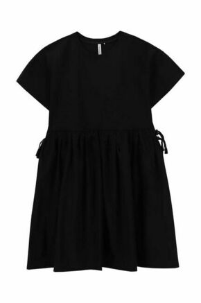 Otroška obleka Coccodrillo črna barva - črna. Otroški obleka iz kolekcije Coccodrillo. Model izdelan iz pletenine s potiskom. Model iz izjemno udobne bombažne tkanine.
