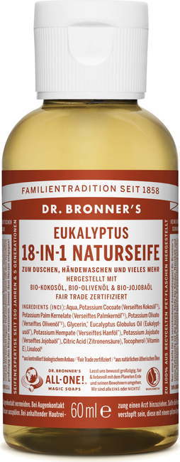 "Dr. Bronner's 18in1 tekoče milo evkaliptus potovalna embalaža - 60 ml"