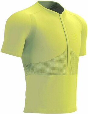 Compressport Trail Half-Zip Fitted SS Top Green Sheen/Safety Yellow L Tekaška majica s kratkim rokavom