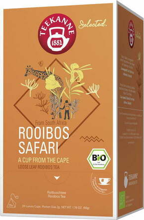 TEEKANNE Bio Luxury Cup Rooibos Safari - 25 piramidnih vrečk