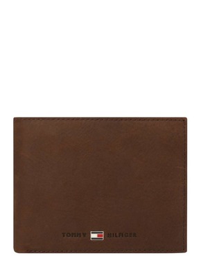 Tommy Hilfiger usnjena denarnica - rjava. Srednje velika denarnica iz kolekcije Tommy Hilfiger. Model izdelan iz naravnega usnja.