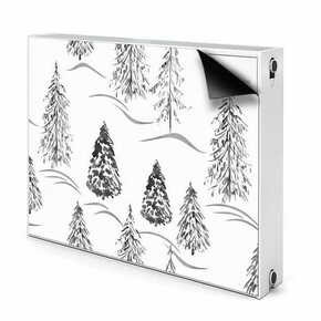 Tulup.si Dekoracija za radiatorje Zimsko božično drevo 90x60 cm