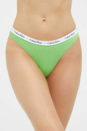 Calvin Klein Underwear 0000D1617E - zelena. Tangice iz kolekcije Calvin Klein Underwear. Model izdelan iz bombažne pletenine.