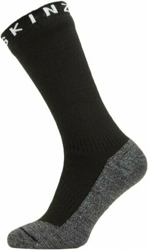 Sealskinz Waterproof Warm Weather Soft Touch Mid Length Sock Black/Grey Marl/White L Kolesarske nogavice