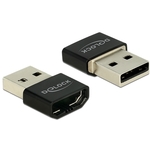 Delock 65680 adapter HDMI-A ženski-USB A-moški, črn
