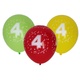 WEBHIDDENBRAND Napihljiv balon 30 cm - komplet 5, s številko 4