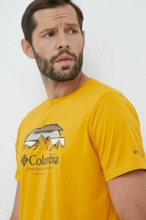 Športna kratka majica Columbia Columbia Hike oranžna barva - oranžna. Športna kratka majica iz kolekcije Columbia. Model izdelan iz materiala