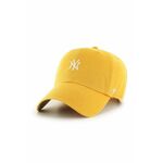 47brand kapa New York Yankees - rumena. Baseball kapa iz kolekcije 47brand. Model izdelan iz gladek material z vložki.
