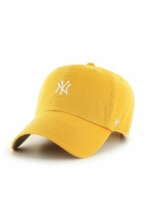 47brand kapa New York Yankees - rumena. Baseball kapa iz kolekcije 47brand. Model izdelan iz gladek material z vložki.