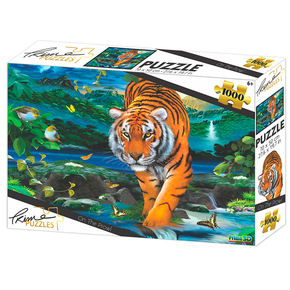WEBHIDDENBRAND PRIME 3D sestavljanka Tiger na lovu 1000 kosov