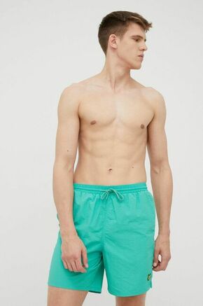 Kratke hlače za kopanje Lyle &amp; Scott zelena barva - zelena. Kopalne kratke hlače iz kolekcije Lyle &amp; Scott. Model izdelan iz tkanini.