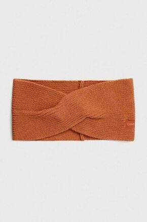 Trak za lase Calvin Klein oranžna barva - oranžna. Trak iz kolekcije Calvin Klein. Model izdelan iz enobarvne pletenine. Izjemno udobna tkanina z visoko vsebnostjo bombaža.