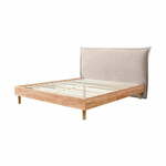 Bež/naravna zakonska postelja z letvenim dnom 180x200 cm Charlie – Bobochic Paris