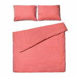 Koralno rožnata bombažna posteljnina za zakonsko posteljo Bonami Selection, 160 x 220 cm