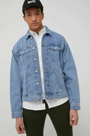 Jack &amp; Jones jeans jakna - modra. Jakna iz kolekcije Jack &amp; Jones. Nepodložen model