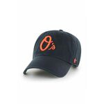 47 brand kapa Baltimore Orioles - črna. Baseball kapa iz kolekcije 47 brand. Model izdelan iz gladek material z vložki.