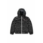 Otroška jakna Levi's črna barva - črna. Otroški jakna iz kolekcije Levi's. Podložen model, izdelan iz gladkega materiala.