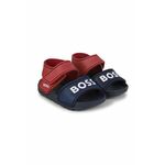 Otroški sandali BOSS mornarsko modra barva - mornarsko modra. Otroški sandali iz kolekcije BOSS. Model izdelan iz sintetičnega materiala.