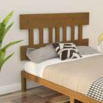 Greatstore Vzglavje postelje, medeno rjava, 123,5x3x81 cm, borov les