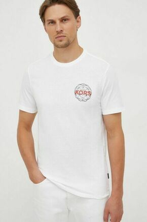 Bombažna kratka majica Michael Kors bela barva - bela. Kratka majica iz kolekcije Michael Kors