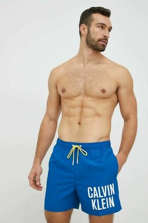 Kopalne kratke hlače Calvin Klein - modra. Kopalne kratke hlače iz kolekcije Calvin Klein. Model izdelan iz lahkega blaga.