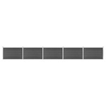 vidaXL Komplet ograjnih panelov WPC 872x105 cm črn