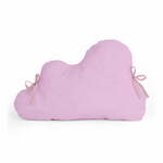 Svetlo rožnata bombažna zaščitna obroba za otroško posteljico Happy Friday Basic, 60 x 40 cm