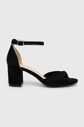 Sandali Answear Lab črna barva - črna. Sandali iz kolekcije Answear Lab. Model izdelan iz imitacije semiša. Model z gumijastim podplatom