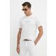 Bombažna kratka majica Pepe Jeans CINTHOM moška, bela barva, PM509369 - bela. Kratka majica iz kolekcije Pepe Jeans, izdelana iz pletenine s potiskom. Model iz izjemno udobne bombažne tkanine.