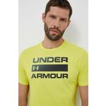 Kratka majica Under Armour moški, rumena barva - rumena. Kratka majica iz kolekcije Under Armour. Model izdelan iz tanke, rahlo elastične pletenine.