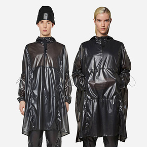 Vodoodporna jakna Rains Long Ultralight Anorak črna barva - črna. Vodoodporna jakna iz kolekcije Rains. Lahek model
