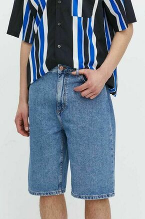 Jeans kratke hlače Hugo Blue moški - modra. Kratke hlače iz kolekcije Hugo Blue. Model izdelan iz jeansa. Model iz zračne bombažne tkanine.
