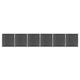 vidaXL Komplet ograjnih panelov WPC 1045x186 cm črn
