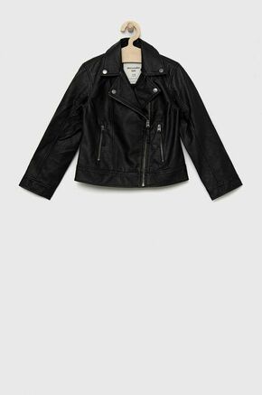 Otroška biker jakna Abercrombie &amp; Fitch črna barva - črna. Otroška Biker jakna iz kolekcije Abercrombie &amp; Fitch. Nepodloženi model izdelan iz imitacije usnja.
