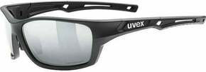 UVEX Sportstyle 232 Polarized Black/Mirror Silver Kolesarska očala