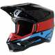 Alpinestars S-M5 Bond Helmet Black/Red/Cyan Glossy M Čelada