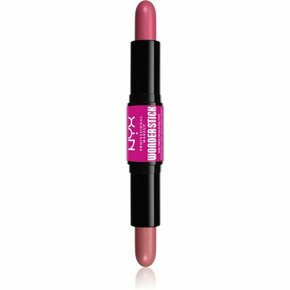 NYX Professional Makeup Wonder Stick Blush obojestransko rdečilo za obraz v stiku 8 g Odtenek 01 light peach and baby pink