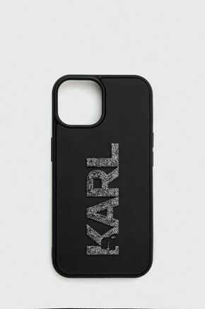 Etui za telefon Karl Lagerfeld iPhone 15 6.1 črna barva - črna. Etui za iPhone iz kolekcije Karl Lagerfeld. Model izdelan iz plastike.