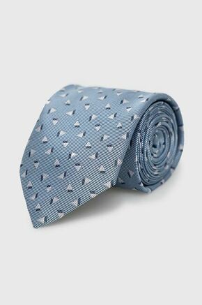 Kravata BOSS - modra. Kravata iz kolekcije BOSS. Model izdelan iz vzorčaste tkanine.