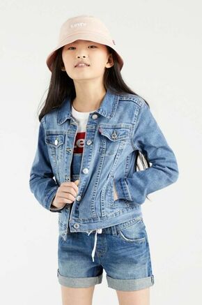 Otroška jeans jakna Levi's - modra. Otroški jakna iz kolekcije Levi's. Prehoden model