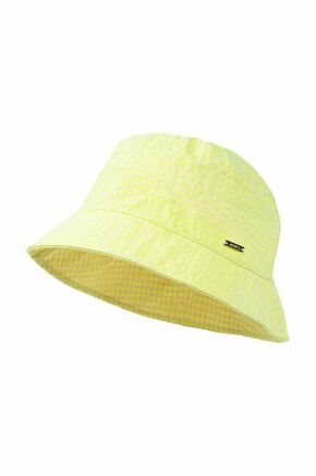 Otroški bombažni klobuk Jamiks HAYDEN rumena barva - rumena. Otroški klobuk iz kolekcije Jamiks. Model z ozkim robom