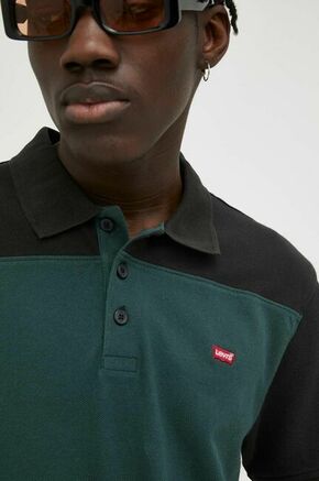 Levi's® Polo majica Colorblock A5800-0000 Zelena Standard Fit