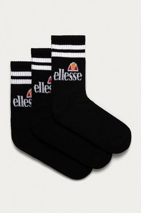 Ellesse nogavice (3-pack) - črna. Dolge nogavice iz zbirke Ellesse. Model iz elastičnega materiala. Vključeni trije pari