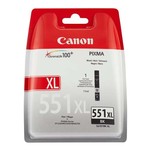 CANON CLI-551-BK XL (6443B004), originalna kartuša, črna, 11ml, Za tiskalnik: CANON PIXMA MG6350, CANON PIXMA MG5450, CANON PIXMA MX925, CANON IP