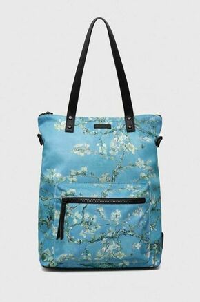 Torbica Medicine - modra. Velika torbica iz posebne kolekcije Eviva L'arte. Model na zapenjanje