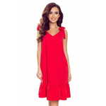 Numoco Ženska obleka 306-1 Rosita, rdeča, XXL