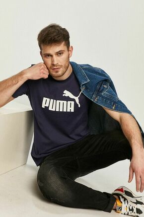 Puma T-shirt - mornarsko modra. T-shirt iz zbirke Puma. Model narejen iz tiskane tkanine.